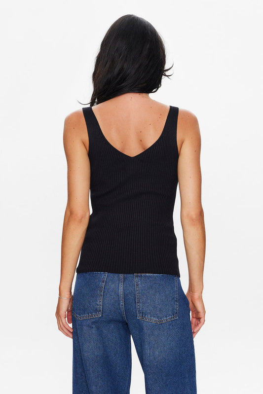 Numph Cerys Vest Top in Caviar