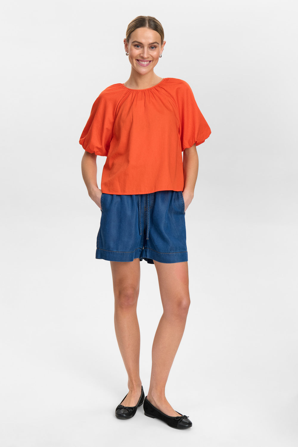 Numph Trine Blouse in Cherry Tomato