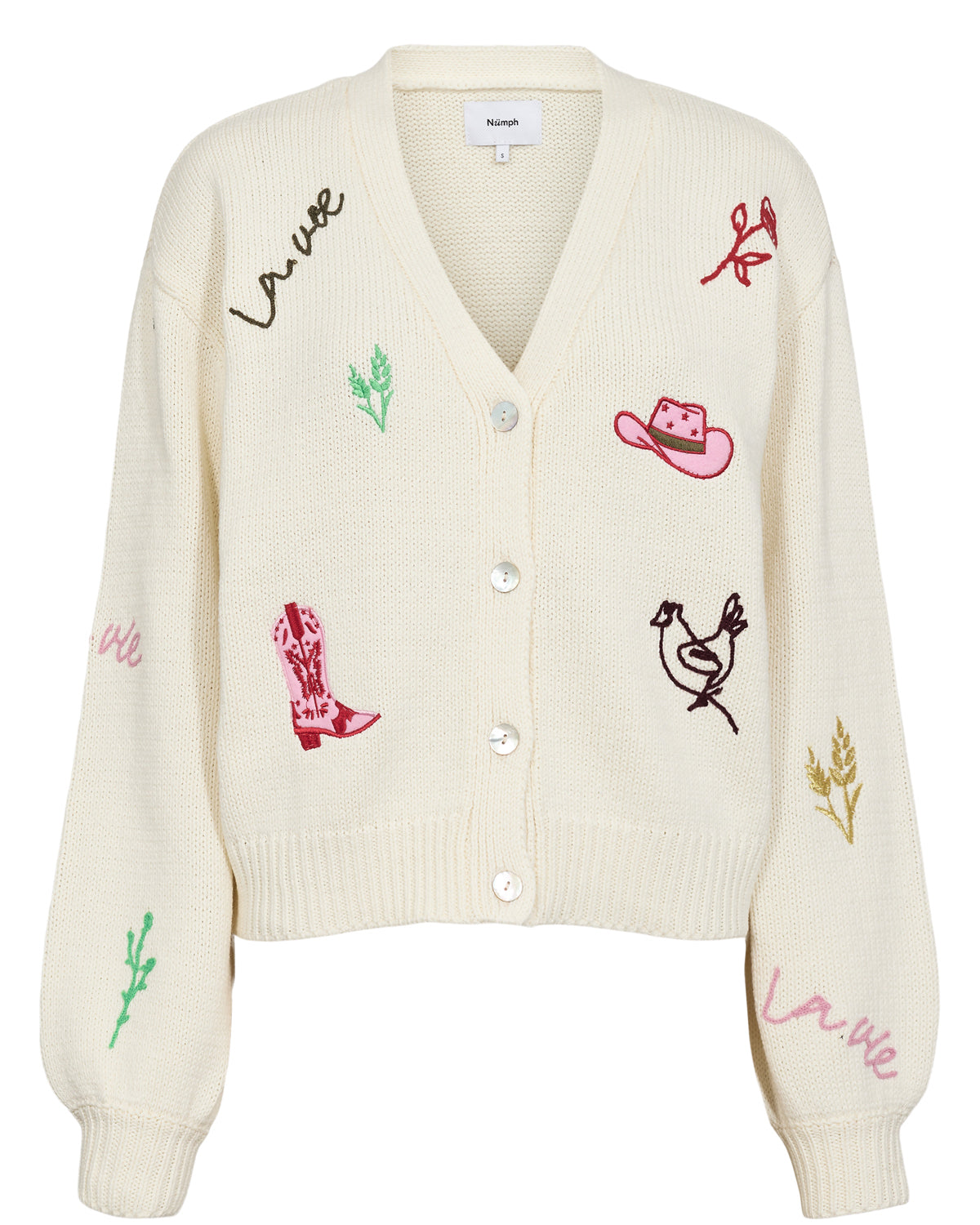 Numph Wally Cardigan in Pristine