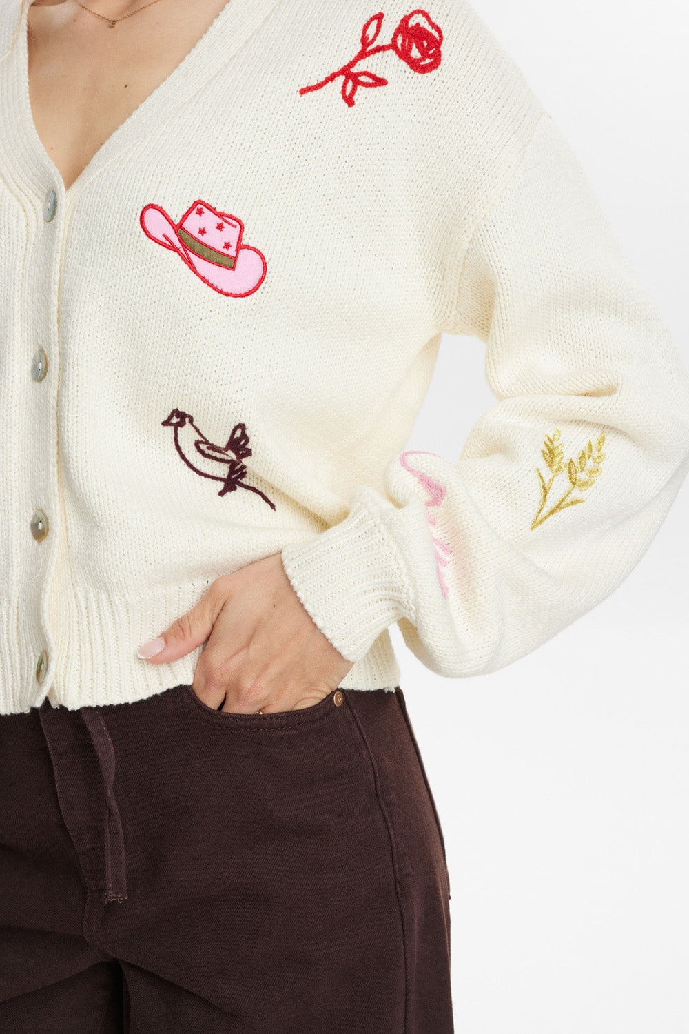 Numph Wally Cardigan in Pristine