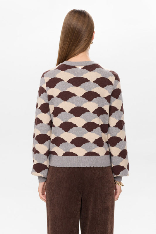 Numph Lila Pullover in Black Coffee