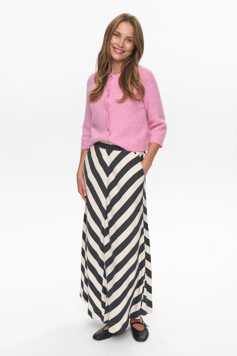 Numph Minzu Skirt in Caviar Stripe