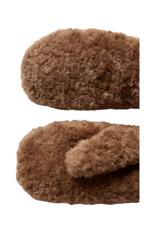 Numph Rixa Mittens in Taupe Gray