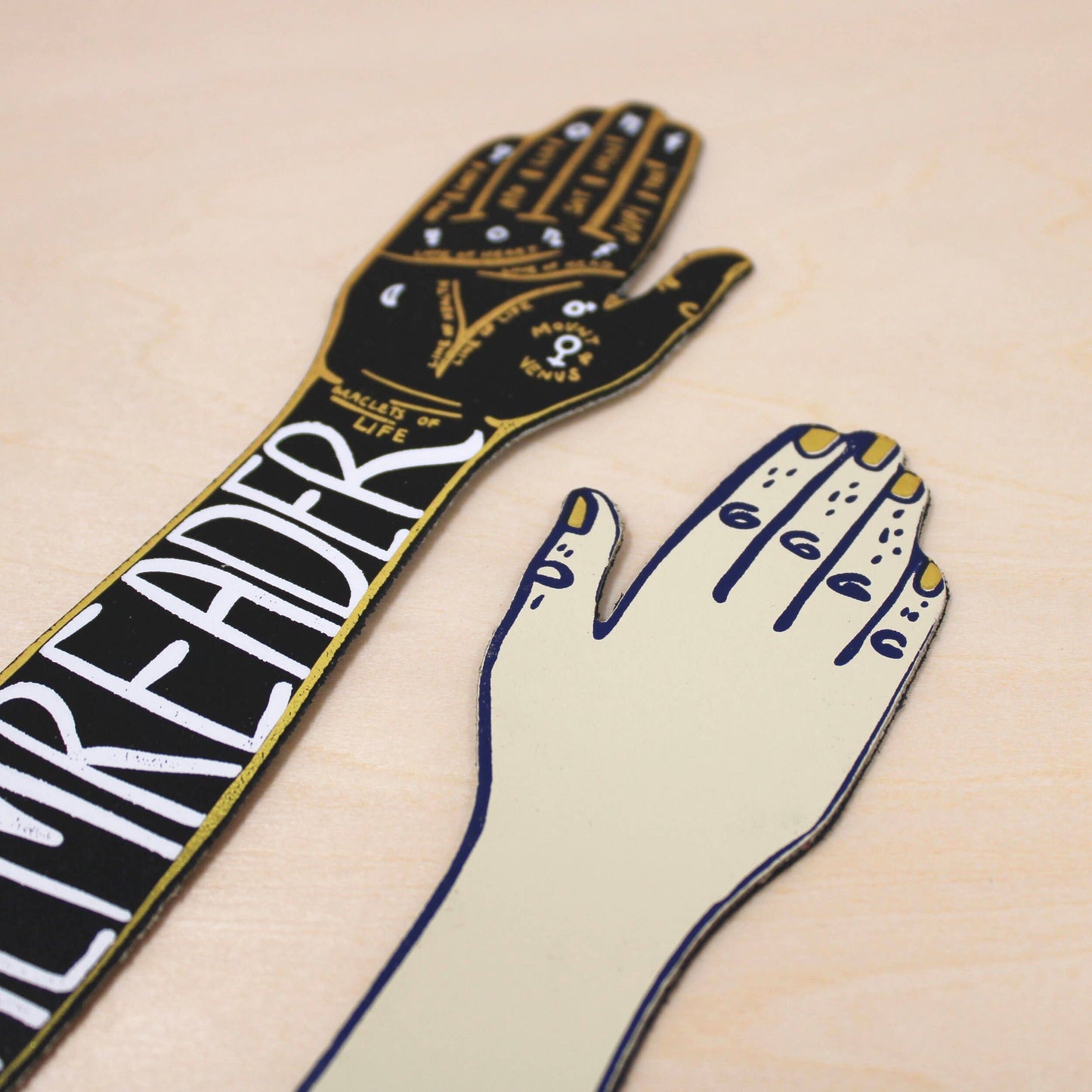 Palm Reader Fortune Teller Bookmark: Dusty Pink