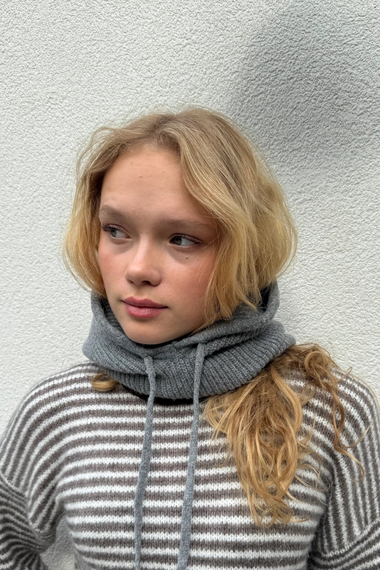 Ost London Rikke Cashmere Mix Balaclava -Grey