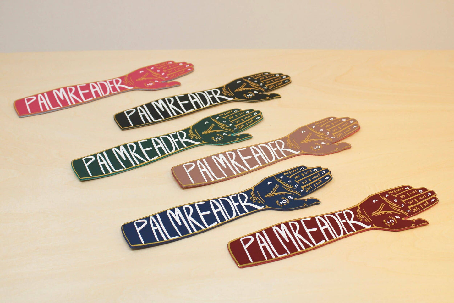 Palm Reader Fortune Teller Bookmark: Dusty Pink
