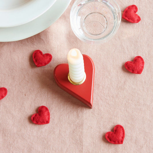 RICO Red Heart Candle Holder