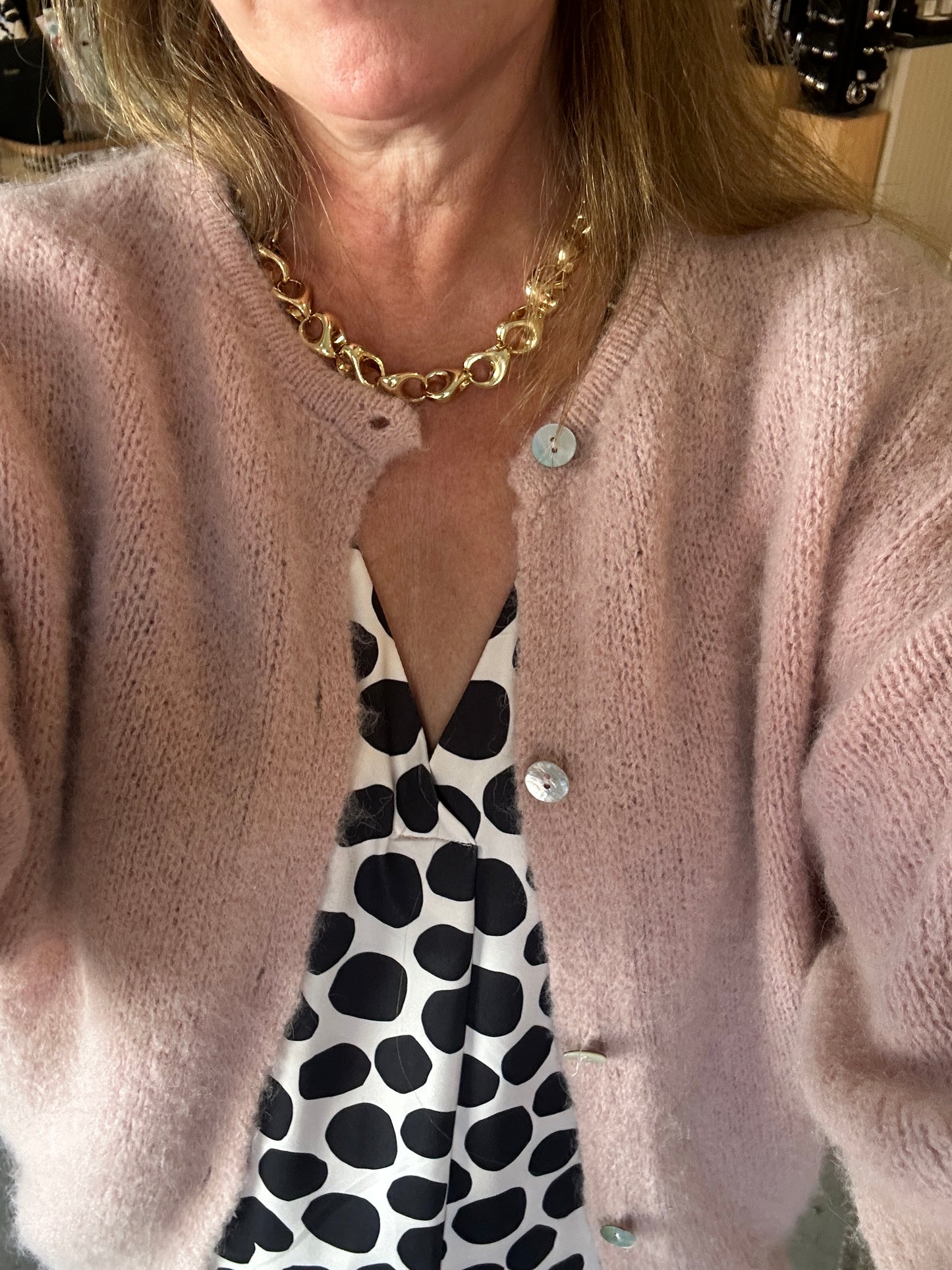 Marta Juliana Cardigan in Old Rose