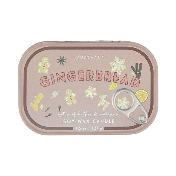 Bistro 4.5oz/27g Printed Tin Candle - Gingerbread