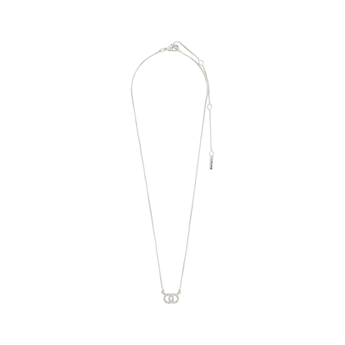 Pilgrim HARLAN gift set, necklace & earrings, silver-plated