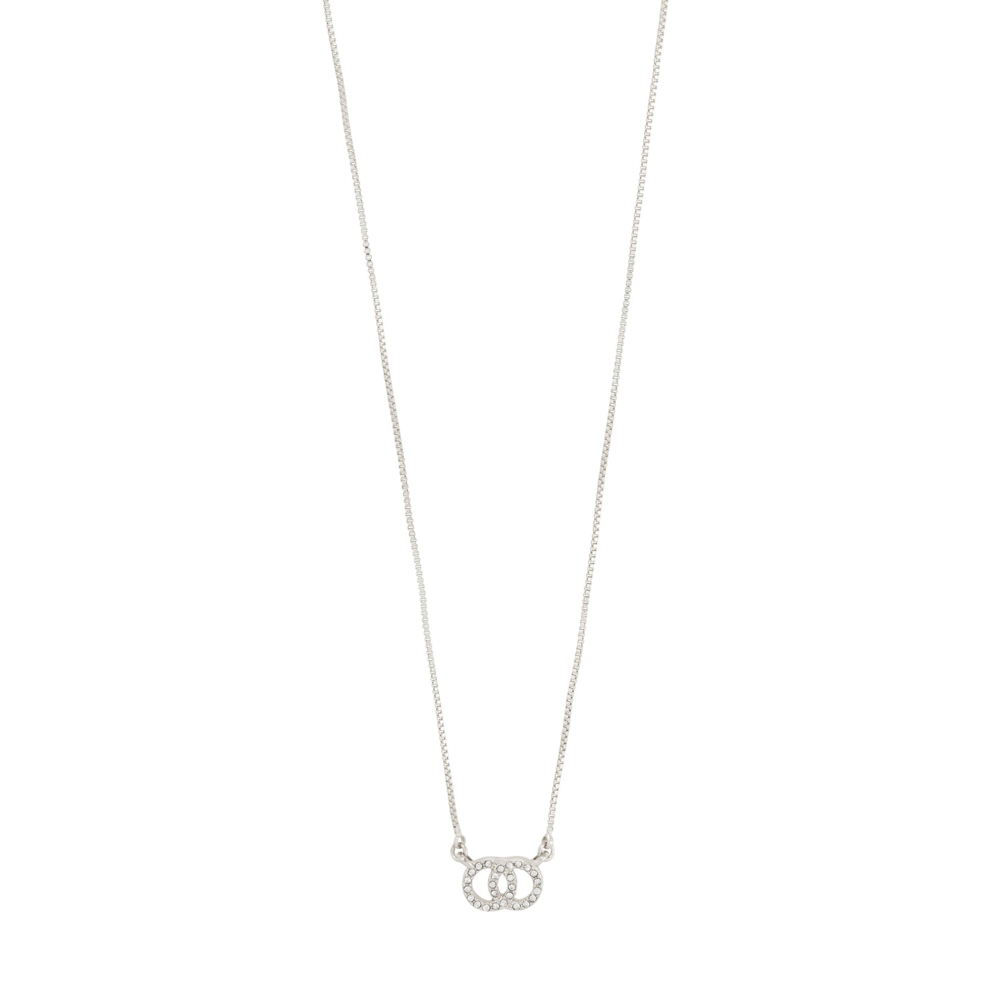 Pilgrim HARLAN gift set, necklace & earrings, silver-plated