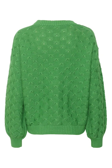Soaked in Luxury Rava Ronia Pullover in Medium Green