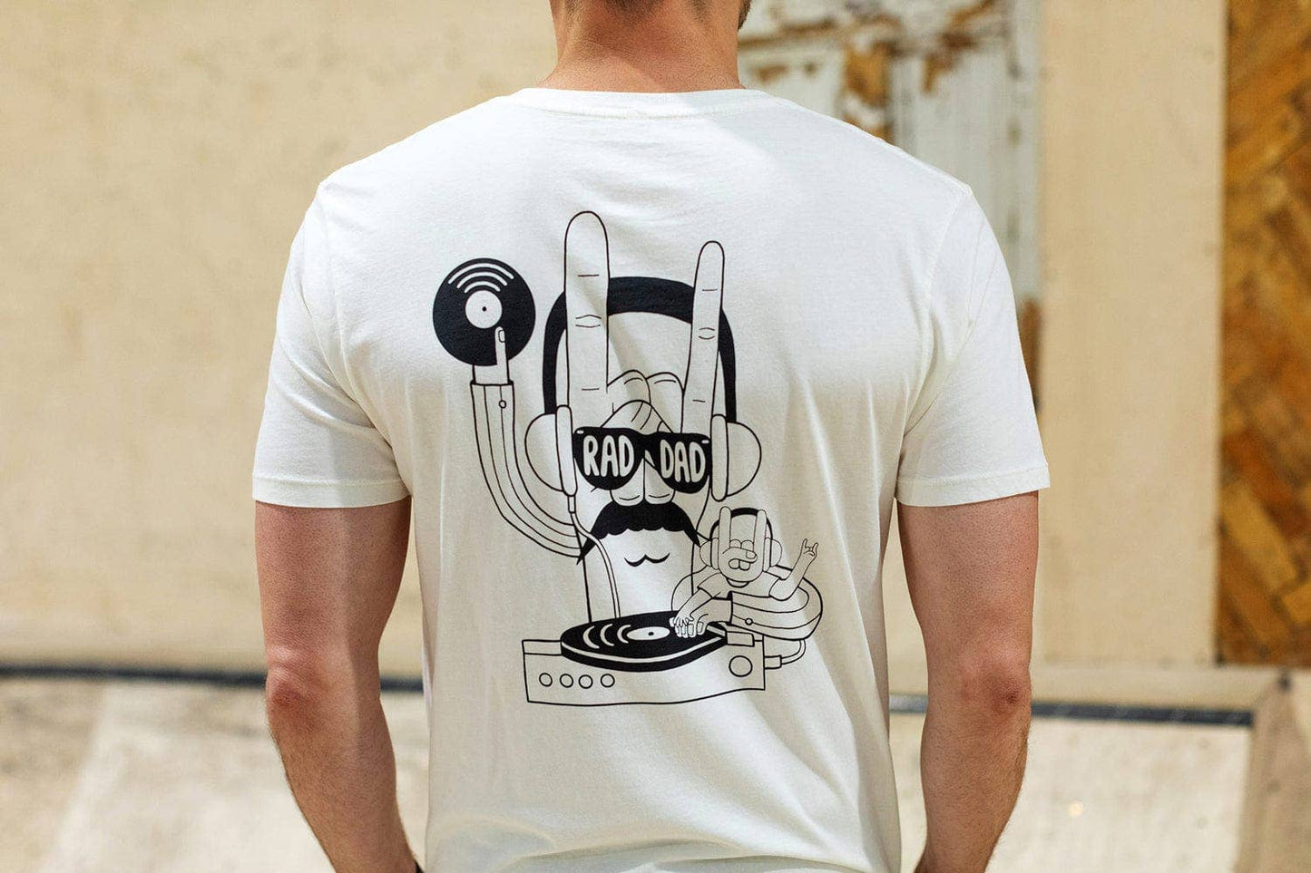 Black & Beech - RAD DAD Music T-Shirt in White