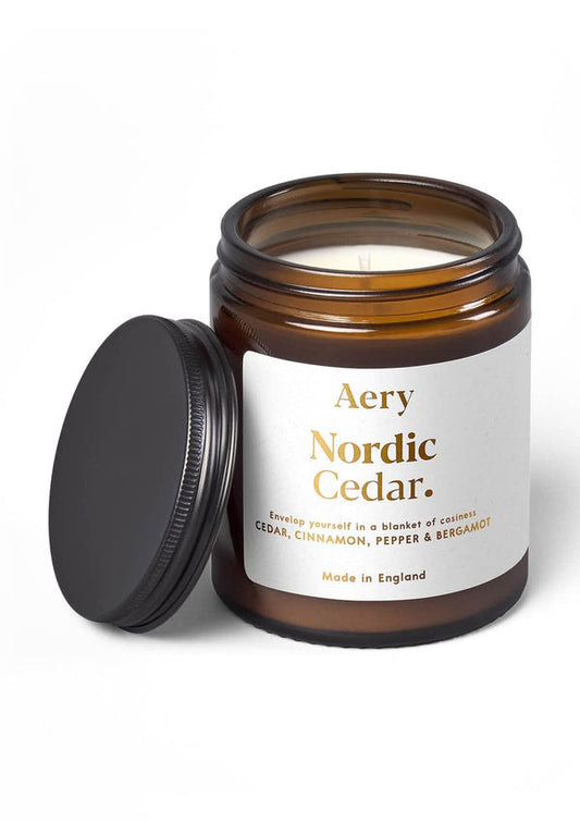 Aery Nordic Cedar Scented Jar Candle 140g