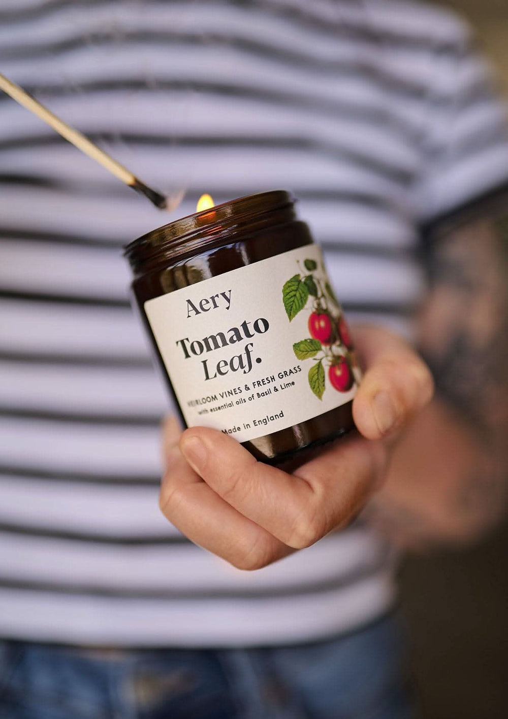 Aery Tomato Leaf Scented 140g Jar Candle - Heirloom