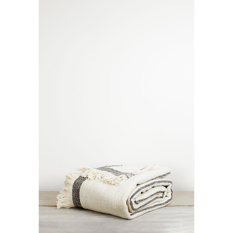 Andas Black Stripe Throw