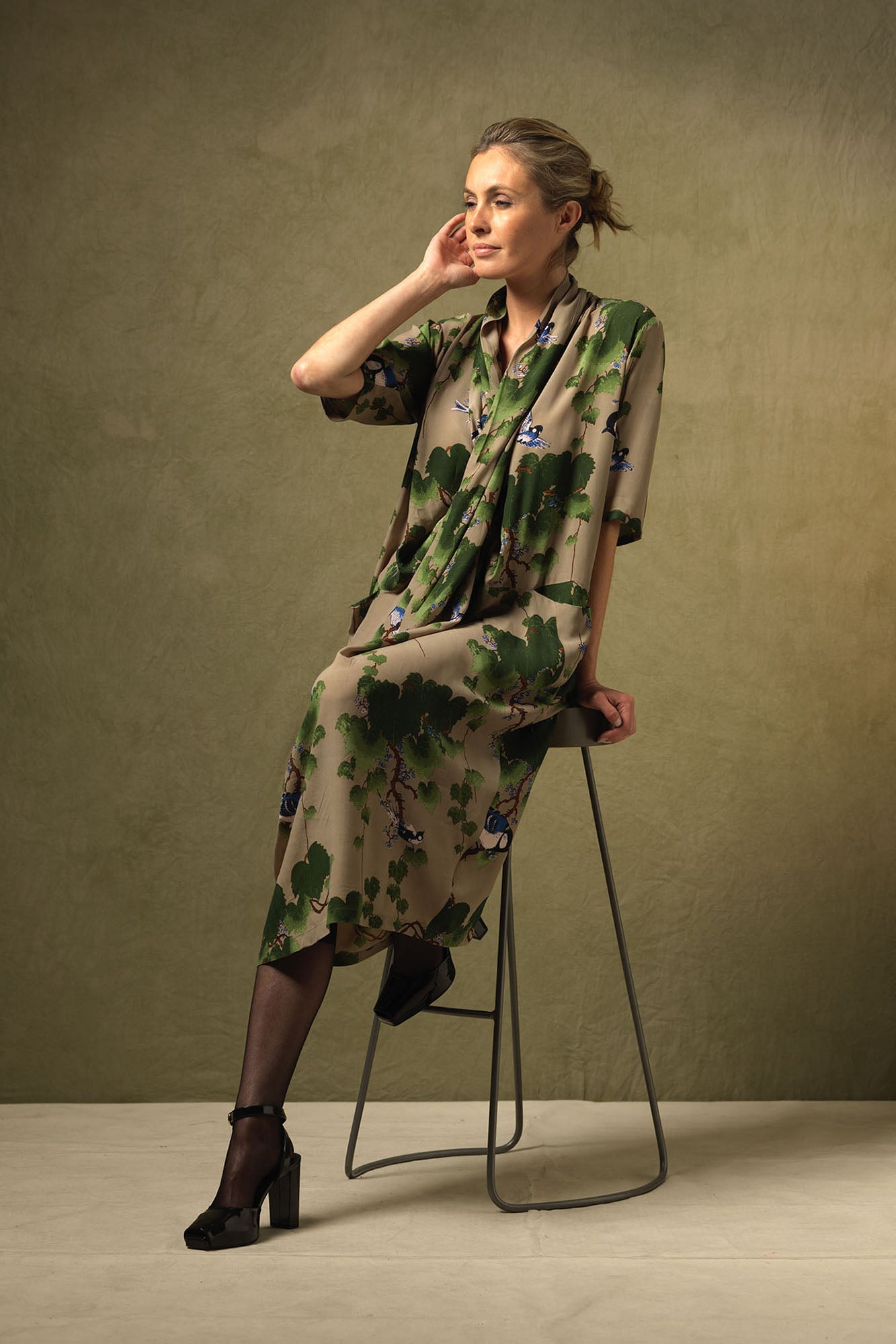 Model is wearing Acer Stone Rachel Dress from One Hundred Stars