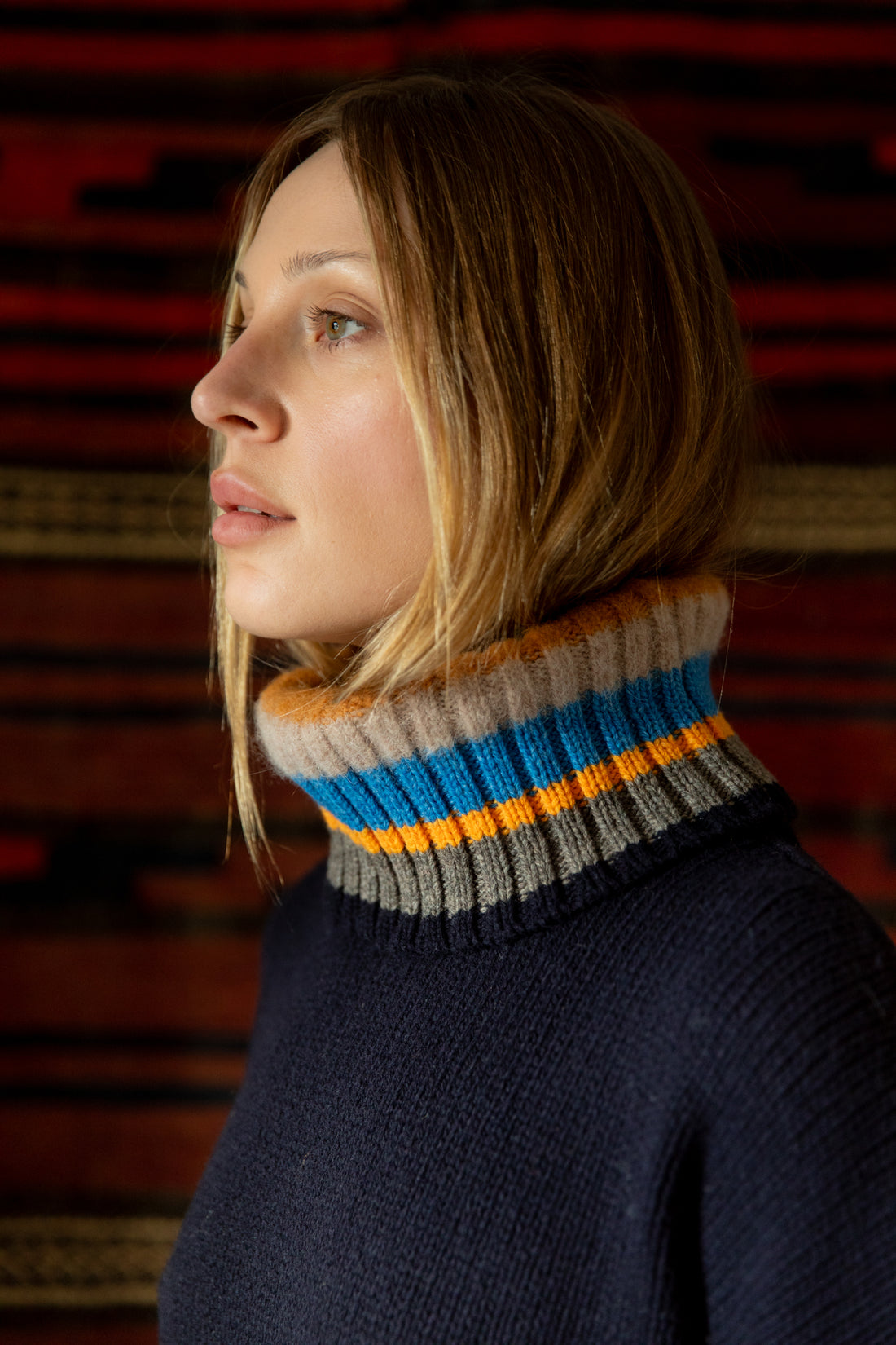 Bonte London Bailey Jumper in Navy / Multi