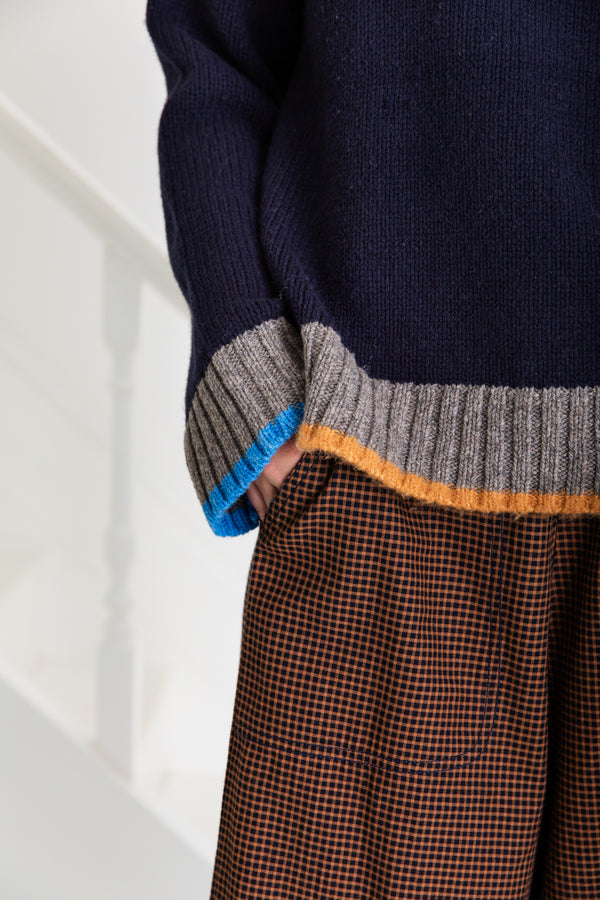 Bonte London Bailey Jumper in Navy / Multi
