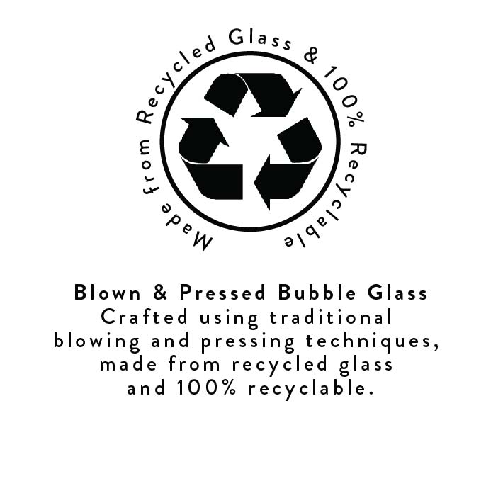 British Colour Standard Glass Candle Holder in Mineral Blue