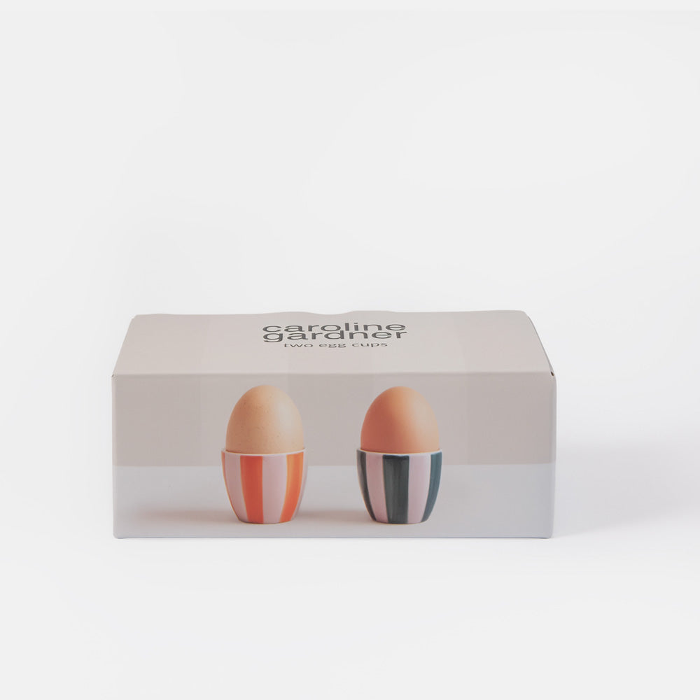 Caroline Gardener Multi Stripe Set of 2 Egg Cups