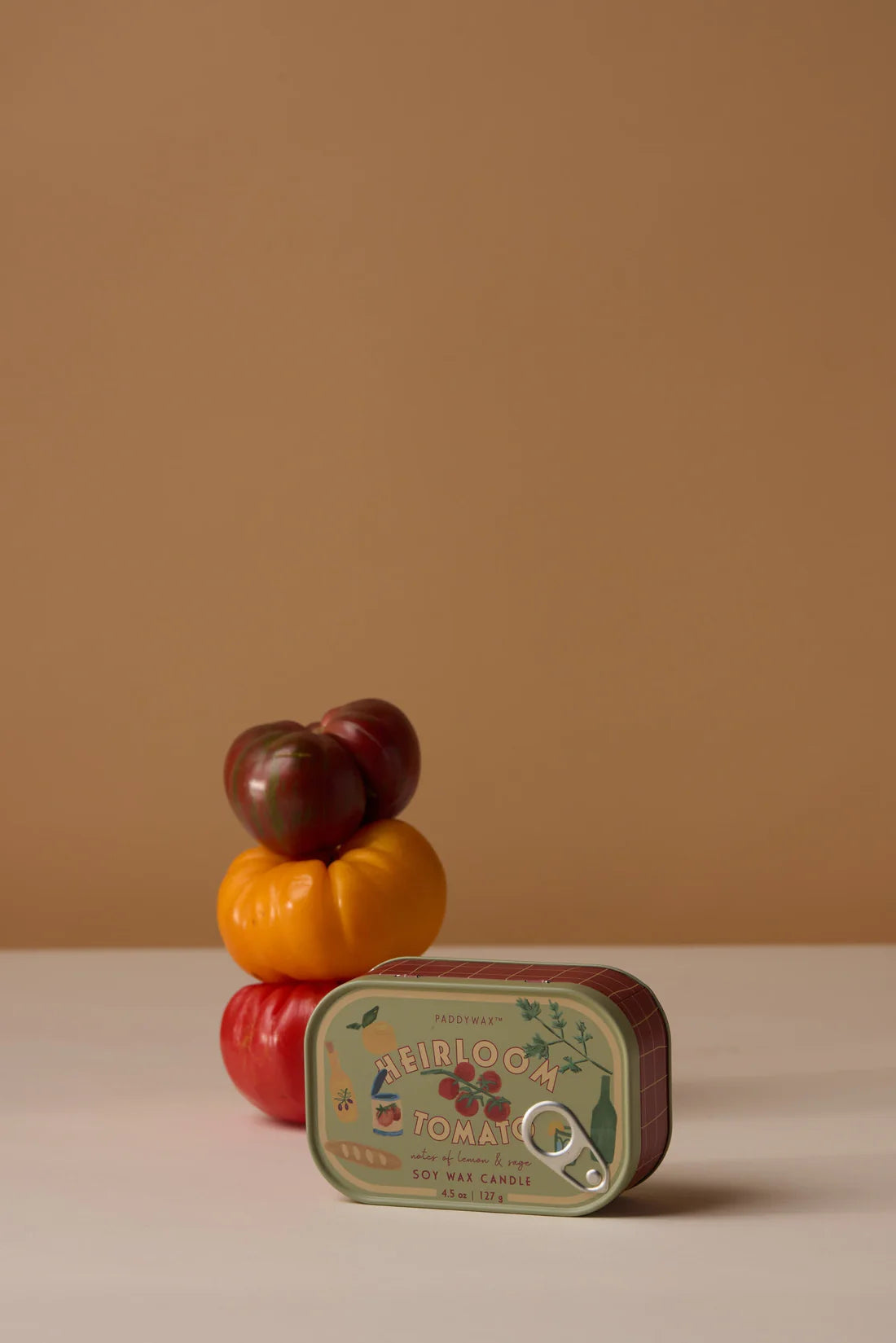 Bistro 4.5oz/27g Tomato Printed Tin Candle - Heirloom Tomato