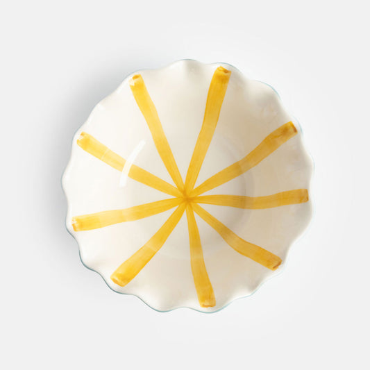 Caroline Gardner Blue Scallop Edge Cereal Bowl