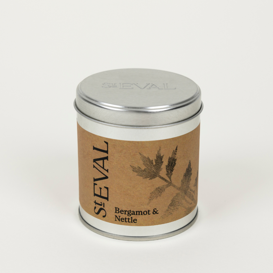 St Eval Bergamot & Nettle, Scented Tin Candle