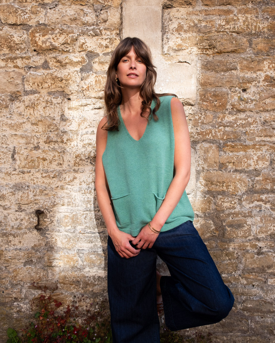 Bibico Aria Wool Tank Top in Mink