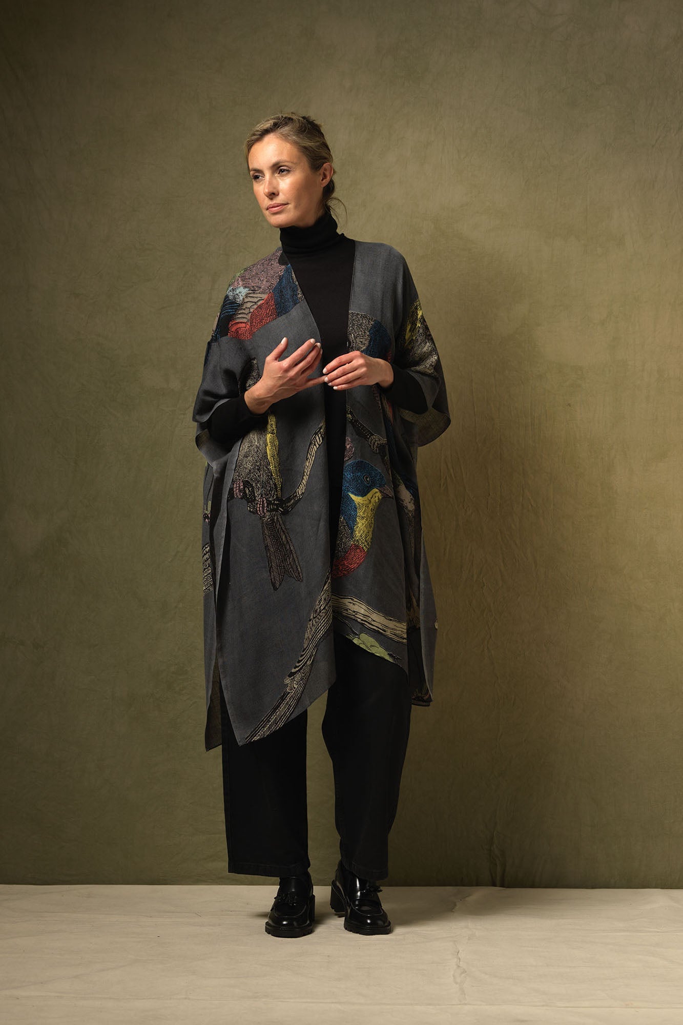 One Hundred Stars Bird Ink Wool Throwover