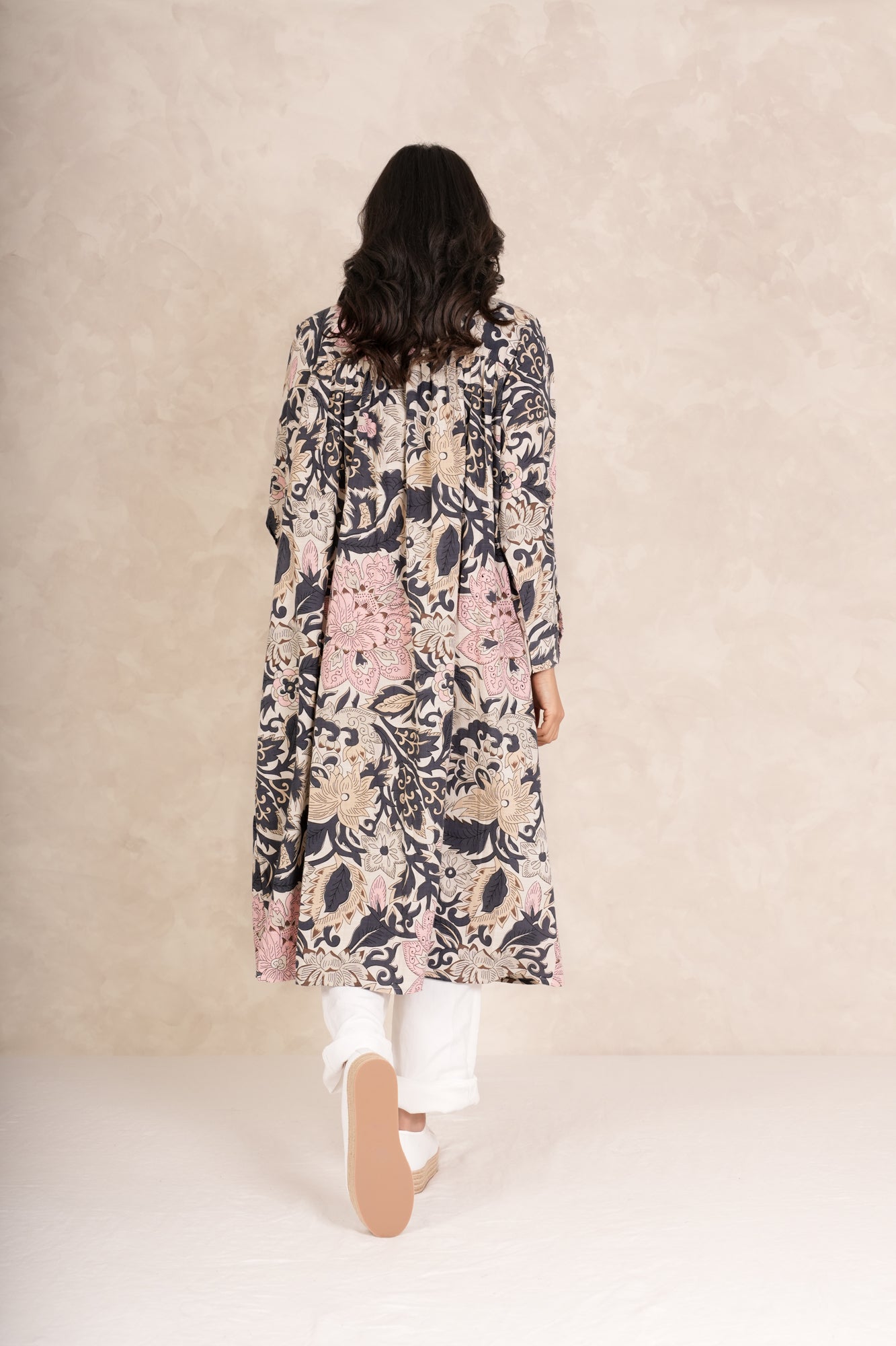 One Hundred Stars Block Taupe Duster Jacket