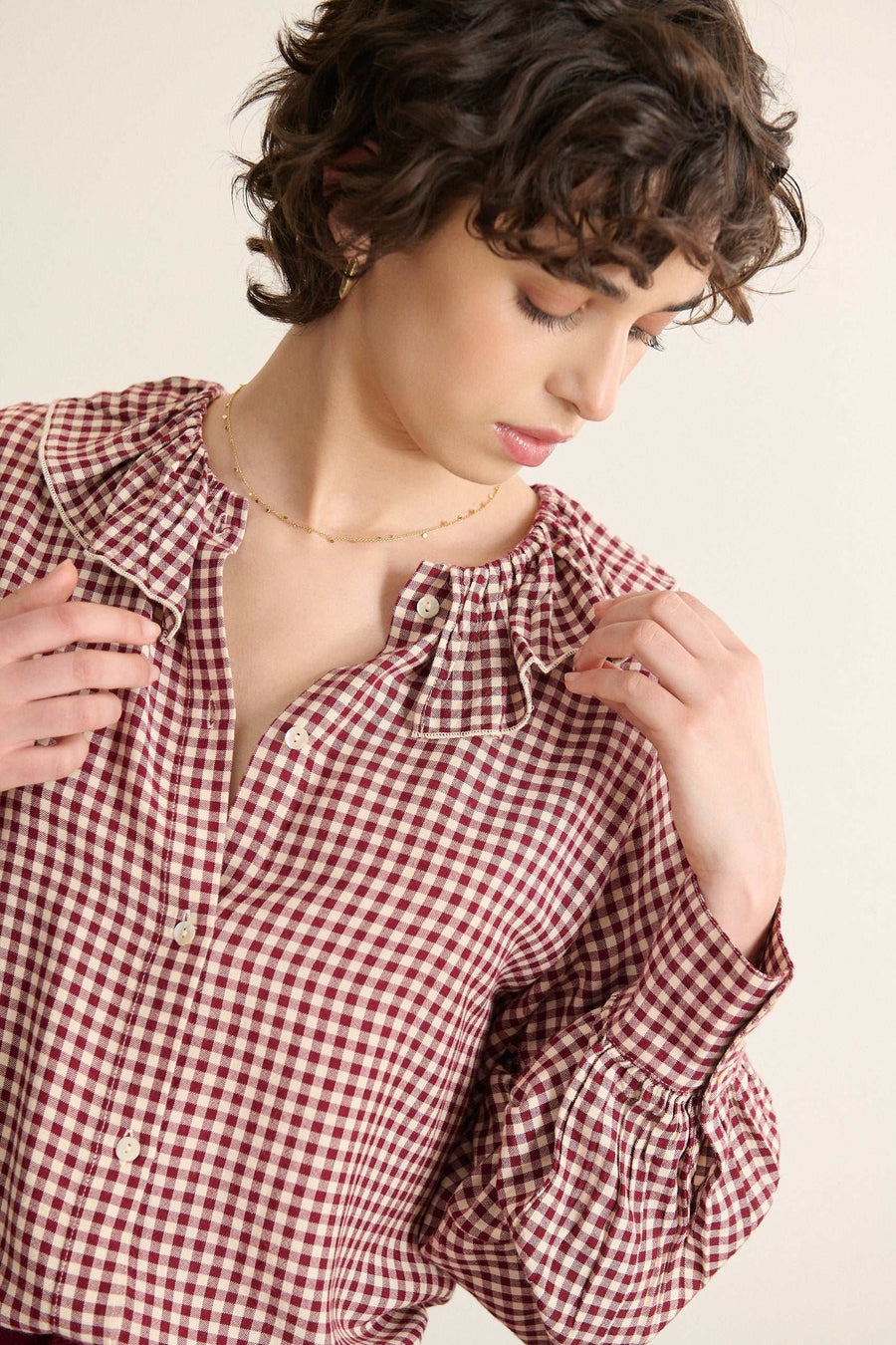 Garance Paris Bertille Blouse in Bordeaux