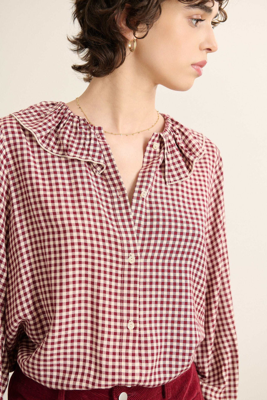 Garance Paris Bertille Blouse in Bordeaux