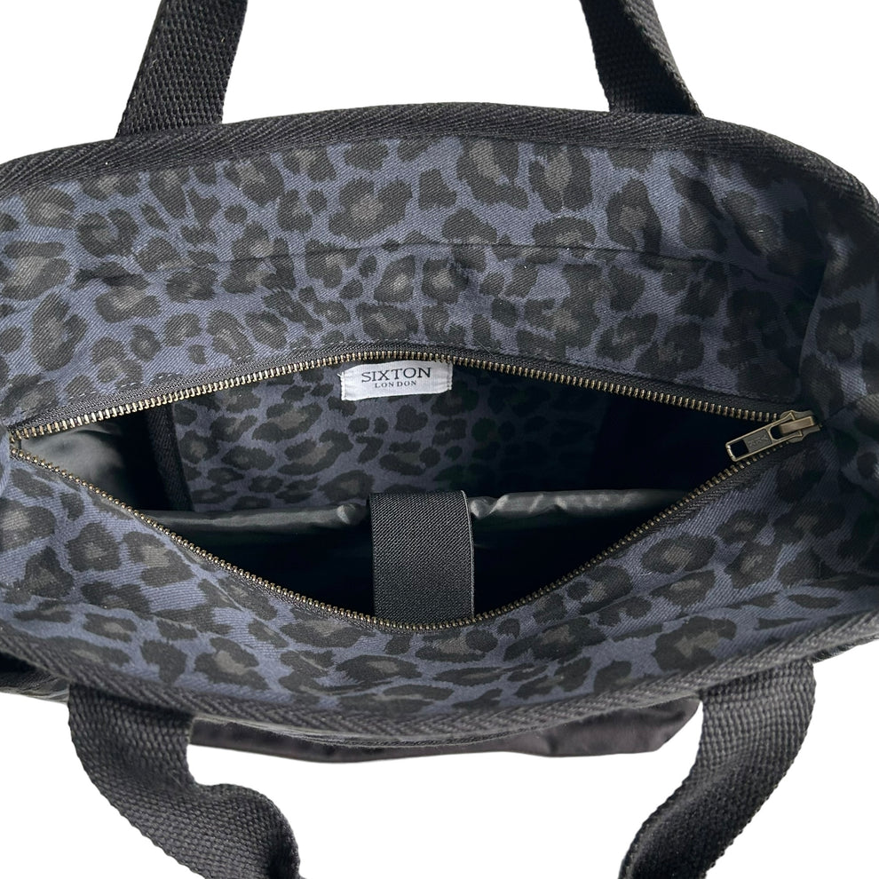 Sixton Leopard print backpack in Blue