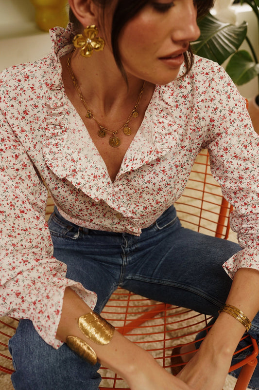 Poppy Ditsy Floral Blouse