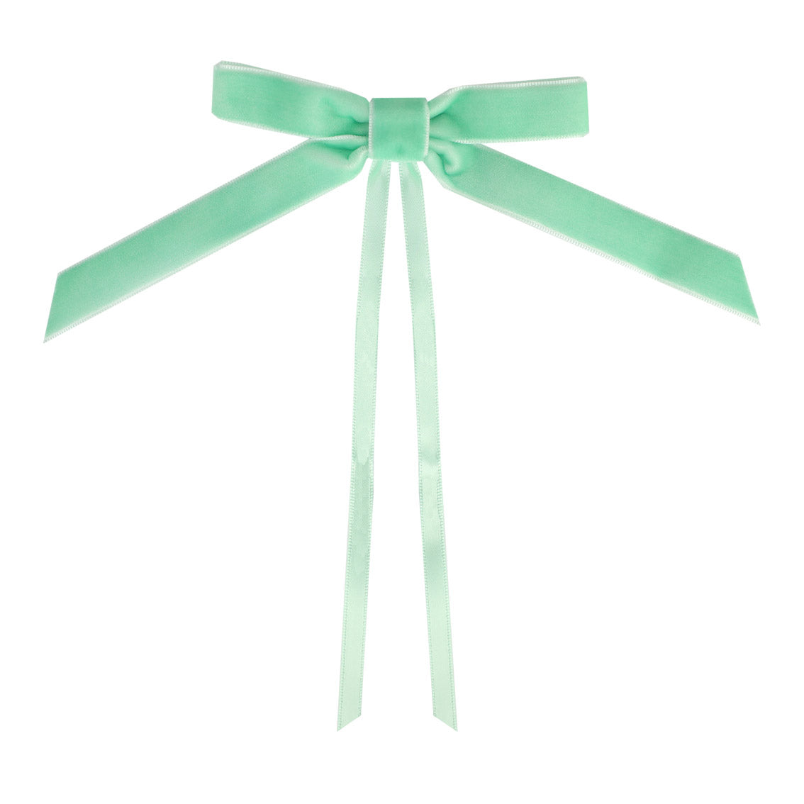 Green Velvet Decorative Bows - 8 Pack