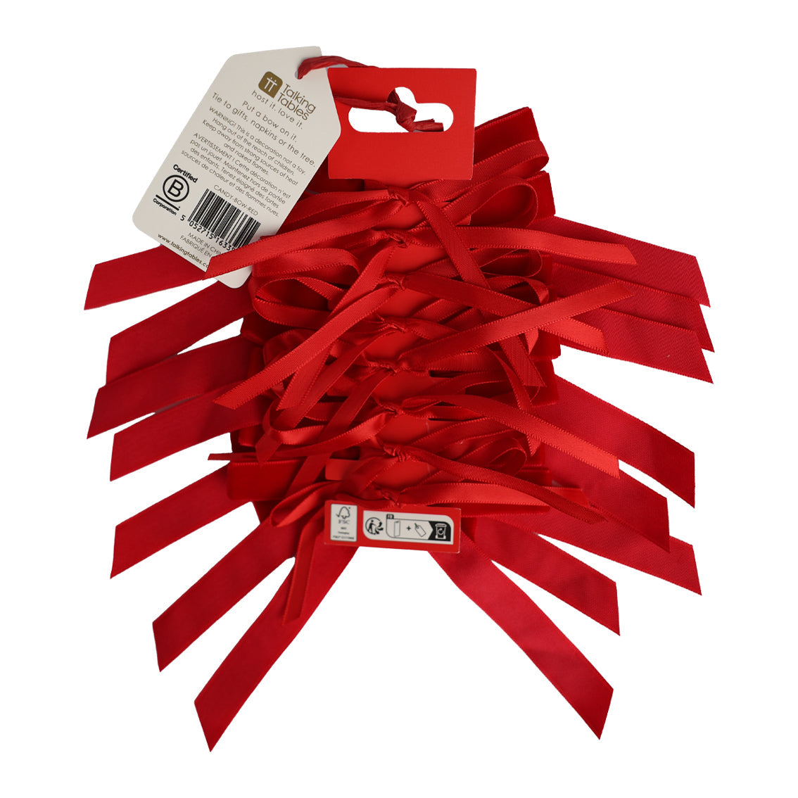Red Velvet Decorative Bows - 8 Pack