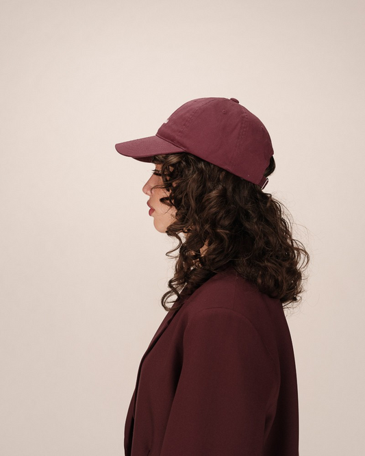 Grace & Mila Slimane Baseball Cap in Bordeaux