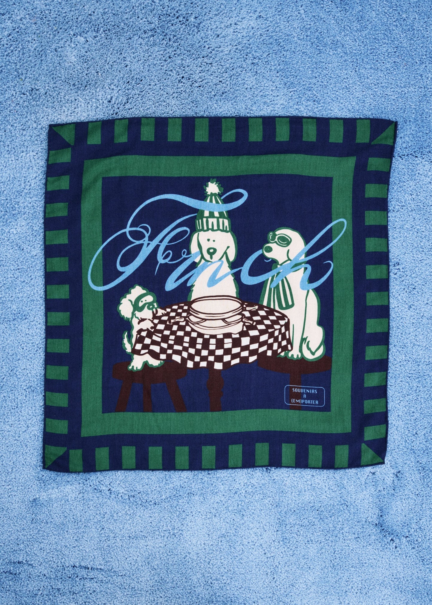 FRNCH Kishu Scarf in BLEU MARINE