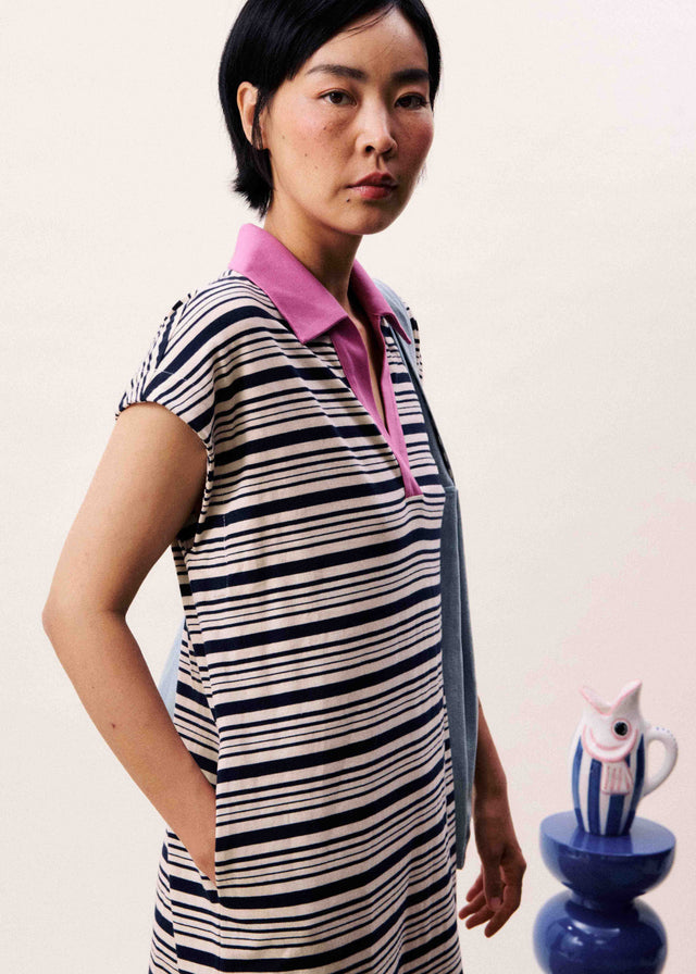FRNCH Chachaya Dress in Blue Marine