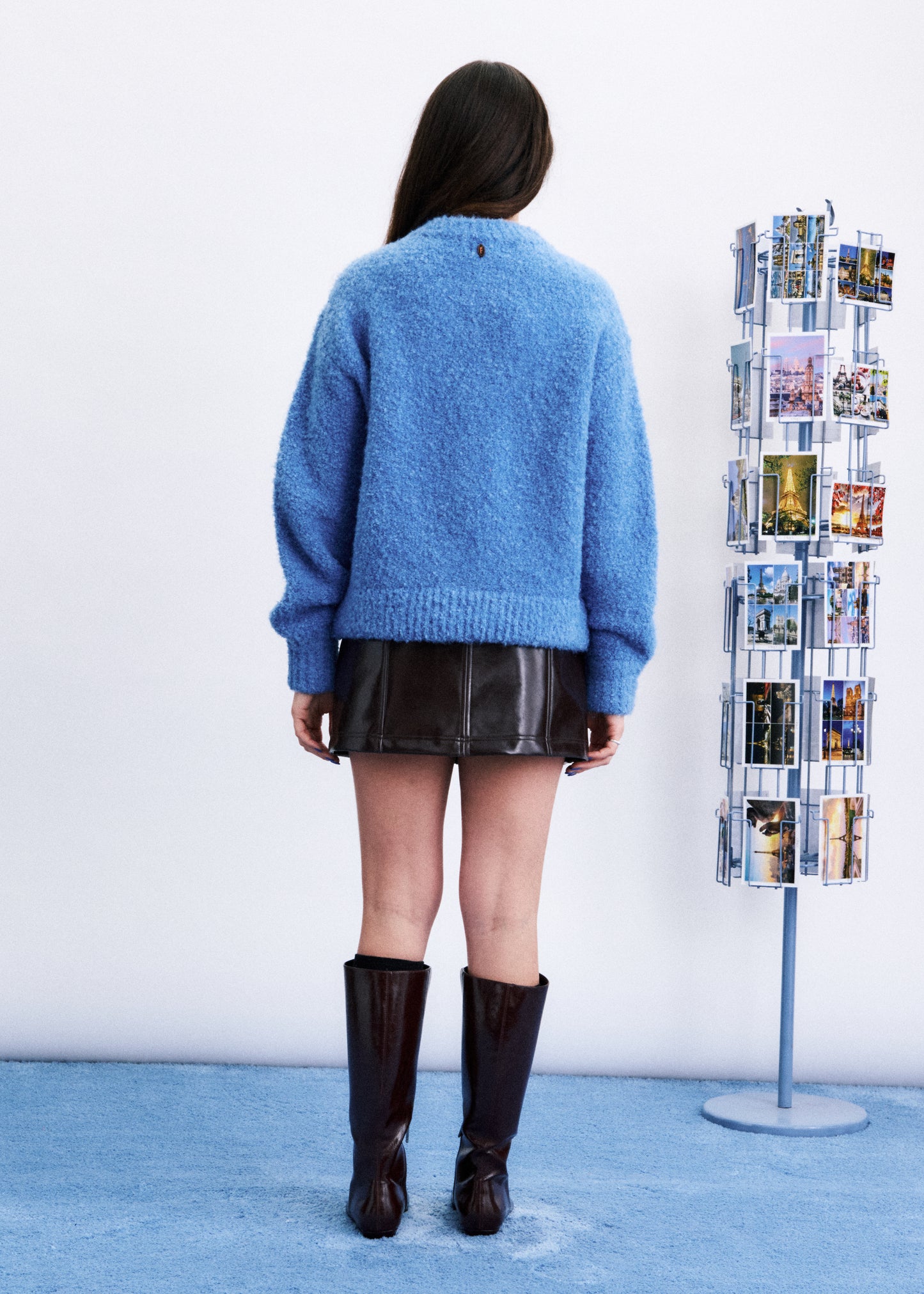 FRNCH Syros Cardigan in Bleu Lavande