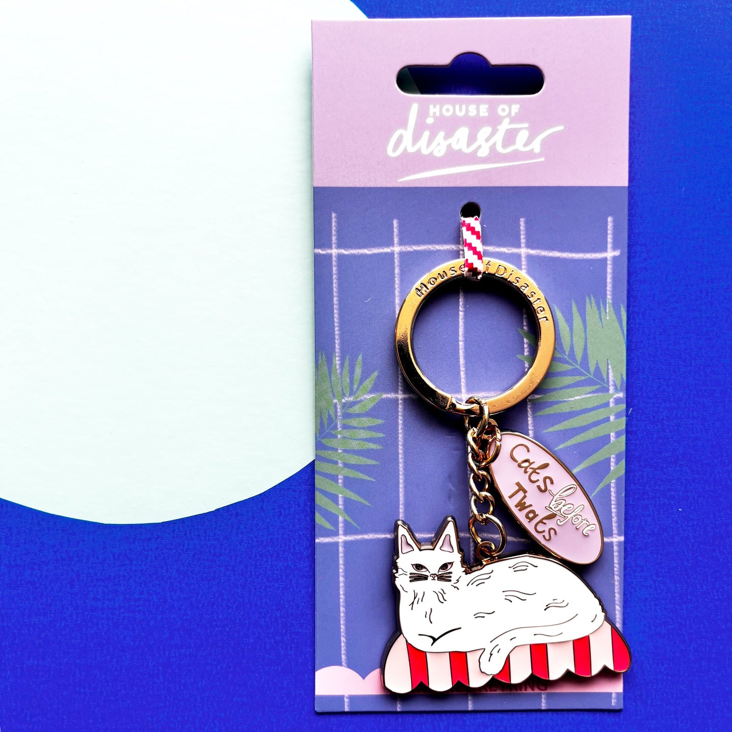 House of Disaster Catnip 'Cats before twats' Keyring