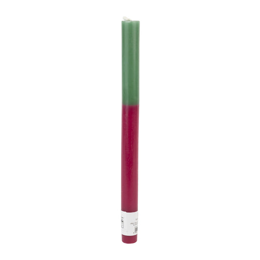 Green & Burgundy Straight Dinner Candle