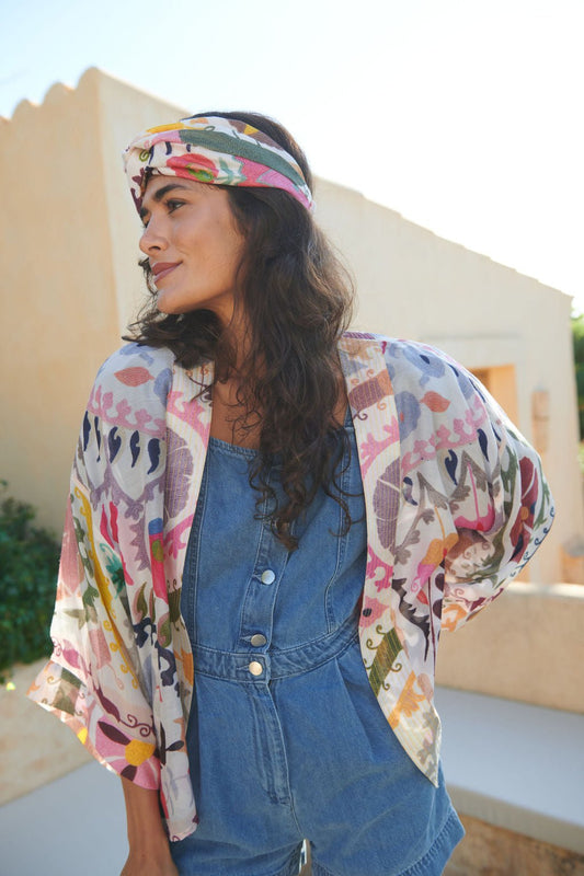 One Hundred Stars Susani Kimono in Pink