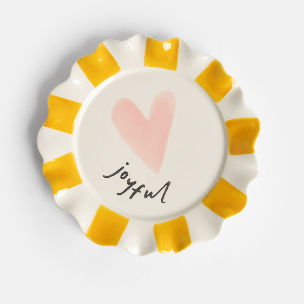 Caroline Gardner Joyful Heart Ceramic Plate