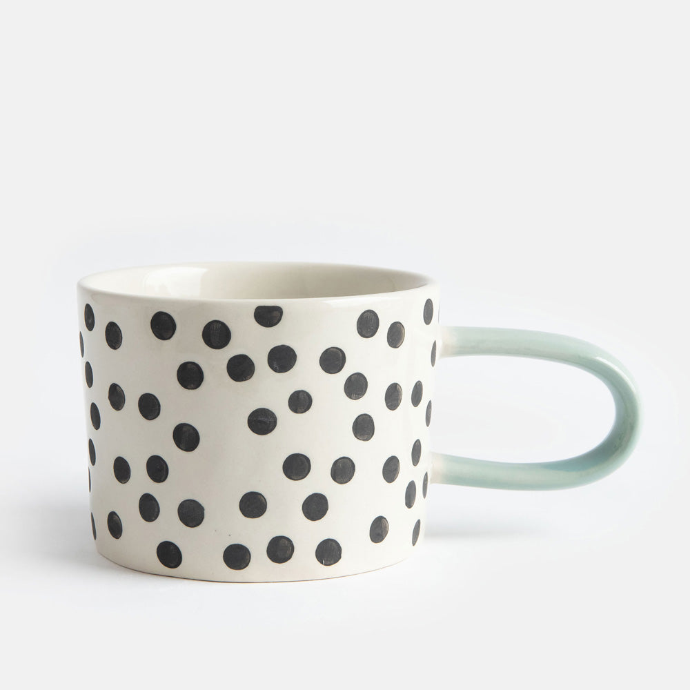 Caroline Gardner Mono Dots Ceramic Mug