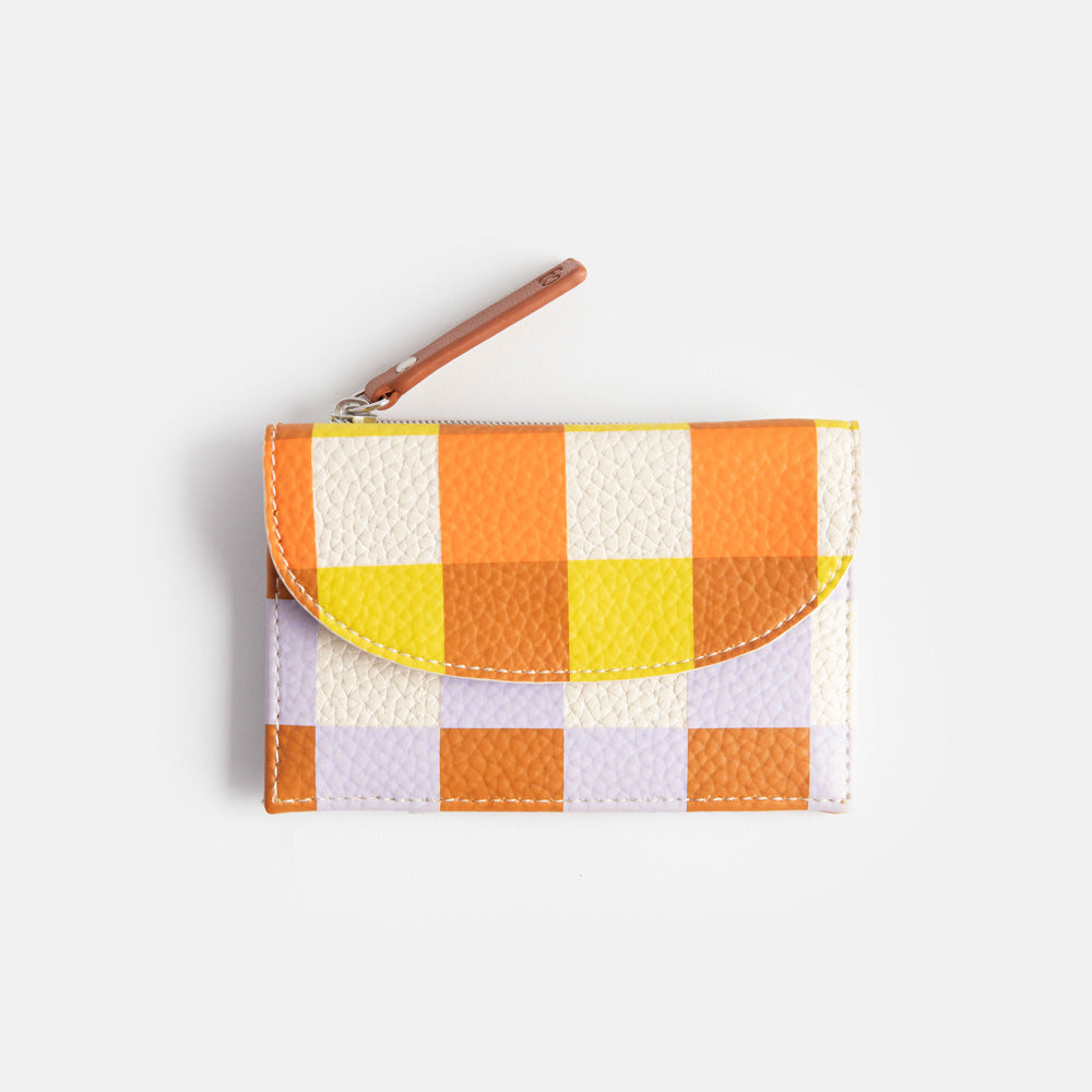 Caroline Gardner Multi Check Card Holder Coin Purse