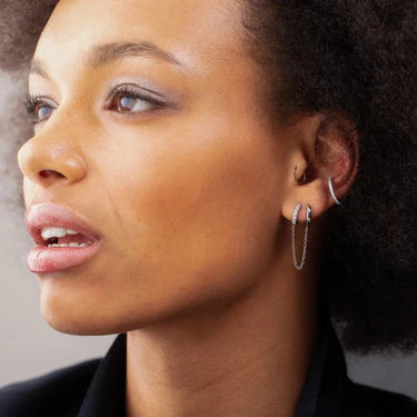 Scream Pretty Chain Linked Mismatched Huggie Earring