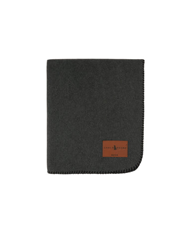 Chalk fleece dog blanket in Charcoal