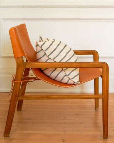 Chalk Arthur Large Oblong Cushion Stitched Stripe